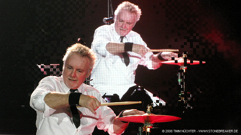 Roger Taylor on the drums