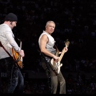 The Edge and Adam Clayton of U2